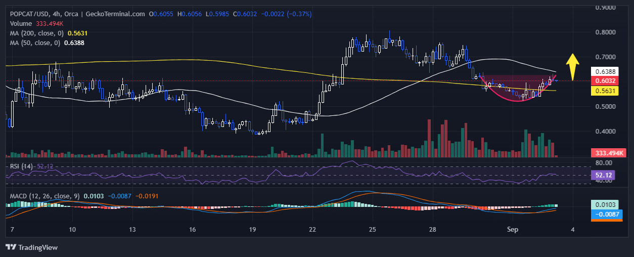 Popcat price chart analysis Source: GeckoTerminal.com