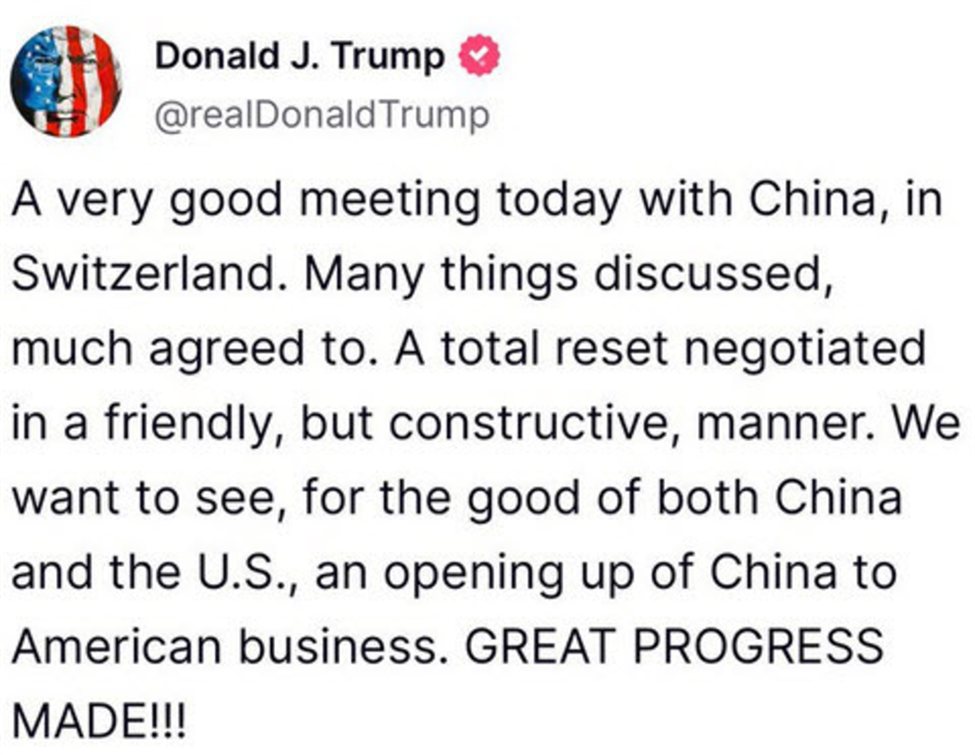 Trump sends a positive message about trade with China